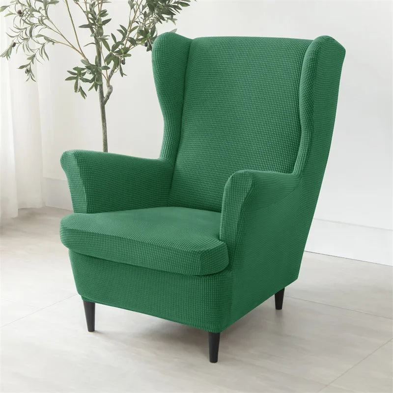 Capa de Poltrona Wingback Chair Jacquard 2 peças