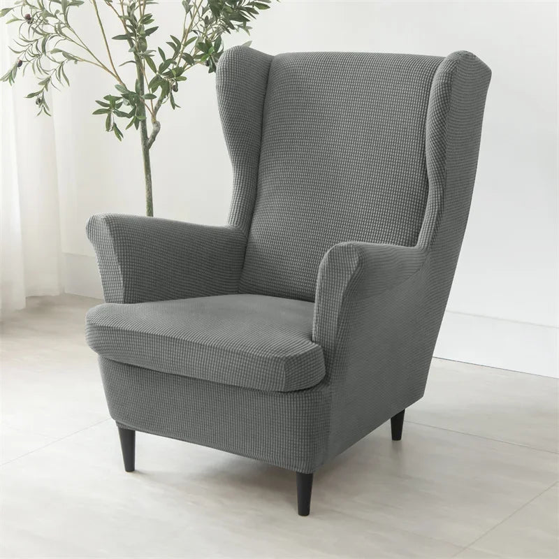 Capa de Poltrona Wingback Chair Jacquard 2 peças