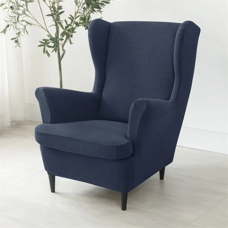 Capa de Poltrona Wingback Chair Jacquard 2 peças