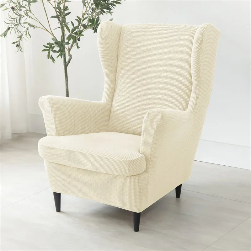 Capa de Poltrona Wingback Chair Jacquard 2 peças