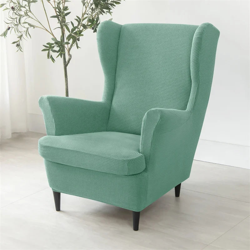 Capa de Poltrona Wingback Chair Jacquard 2 peças
