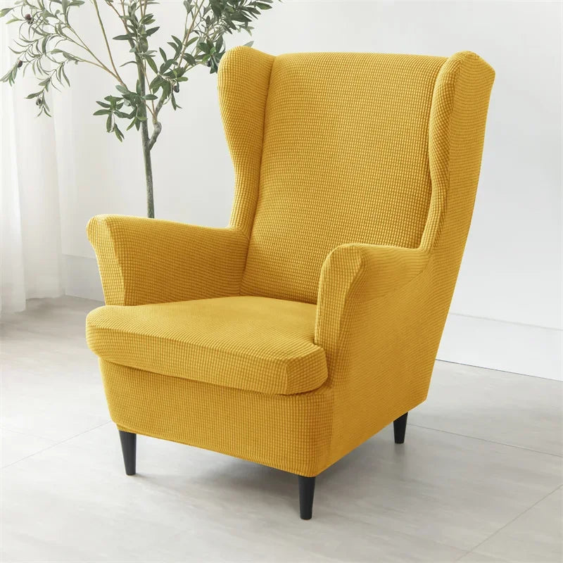 Capa de Poltrona Wingback Chair Jacquard 2 peças