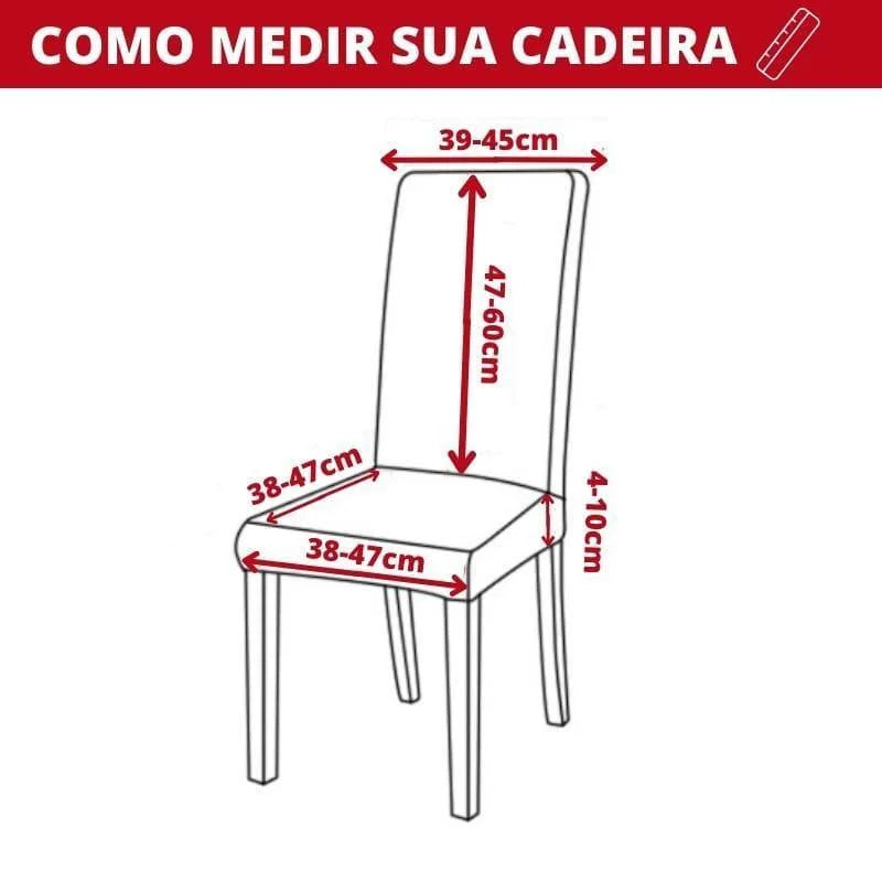 Capa Elástica Impermeável para Cadeira de Jantar Premium Preta