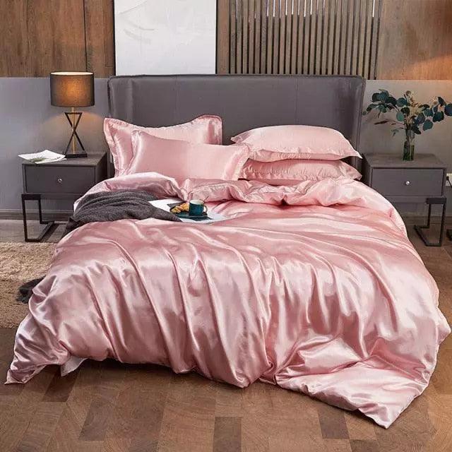 Conjunto Jogo de Cama Cetim + 2 Fronhas Luxo