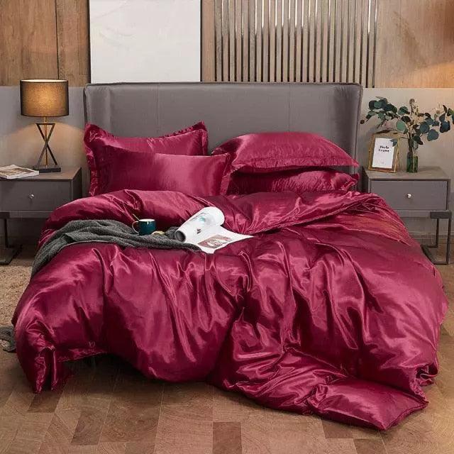 Conjunto Jogo de Cama Cetim + 2 Fronhas Luxo