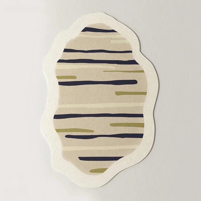 Tapete Irregular Antiderrapante para Sala e Quarto com Design Moderno