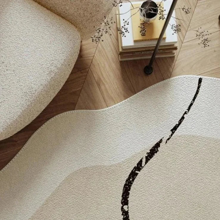 Tapete Irregular Antiderrapante para Sala e Quarto com Design Moderno