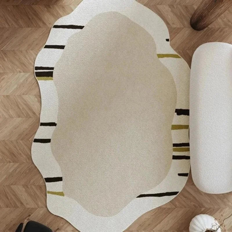 Tapete Irregular Antiderrapante para Sala e Quarto com Design Moderno