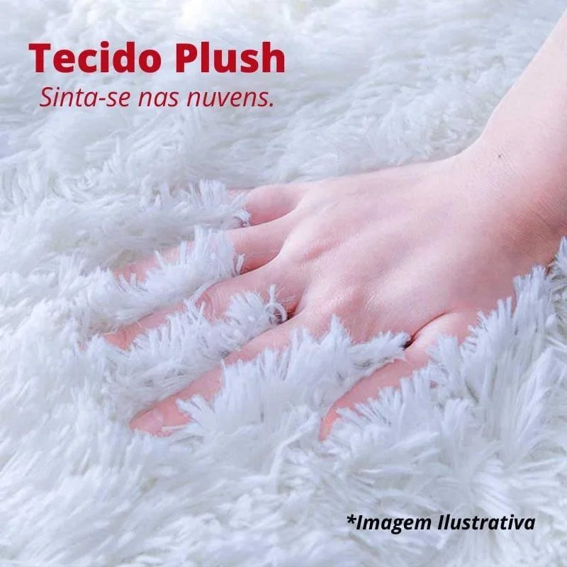 Tapete Liso Soft Felpudo Vermelho Mescla