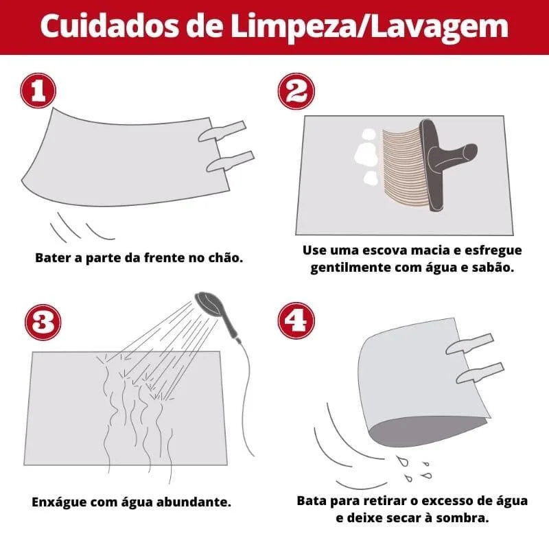 Tapete Liso Soft Felpudo Vermelho Mescla