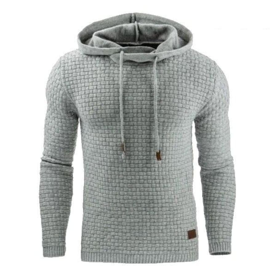 Blusa De Moletom Com Capuz Masculino Apricot Cinza Claro / P 690