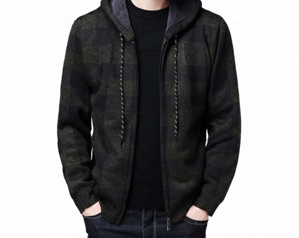 Blusa Masculina Com Capuz Flanelada Preto / P 979