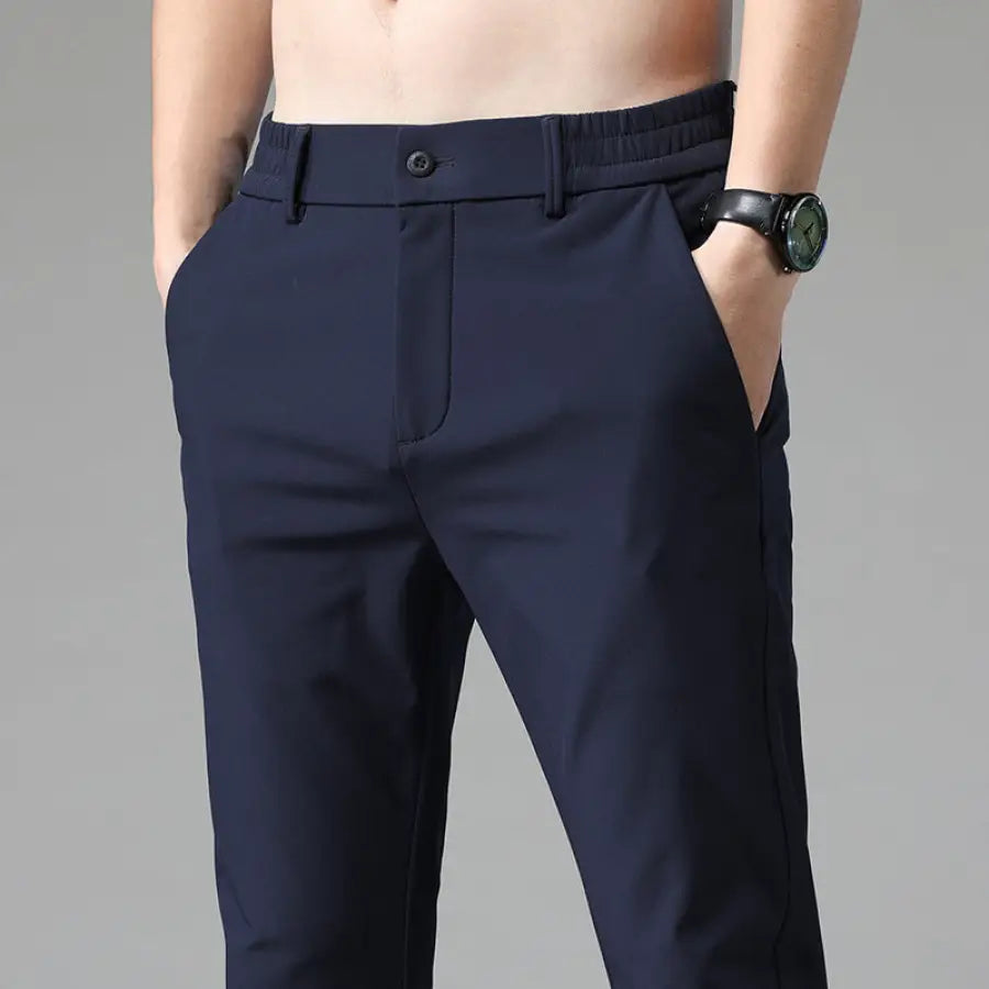 Calça Masculina Comfort Flex Slim Social Azul Marinho / 38 1004
