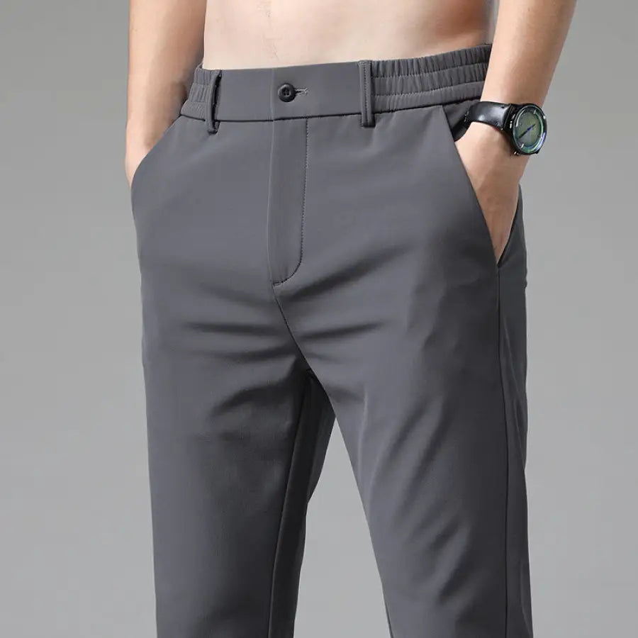 Calça Masculina Comfort Flex Slim Social Cinza Escuro / 38 1004
