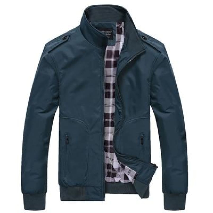 Jaqueta Casual Forro Xadrez Bomber Verde / P 686