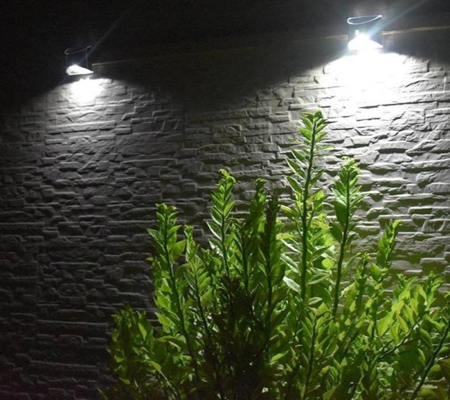 Wall Led com Painel Solar e Sensor de Movimento- 2 Unidades - Super Mix Store Branco Quente