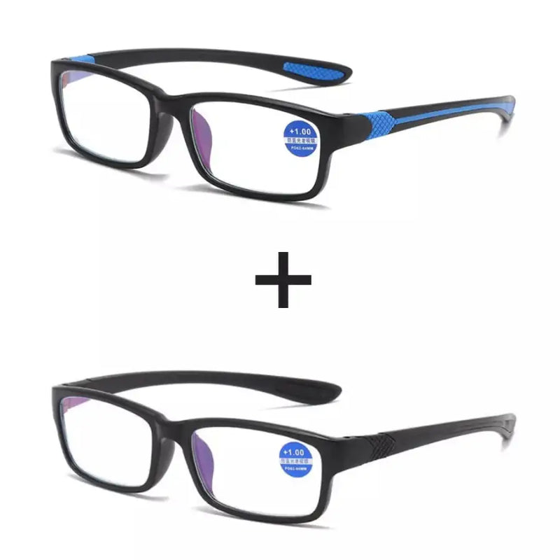Óculos Inteligente Anti Luz Azul - Compre 01 Leve 02 Adaptável A Todos Os Graus / + Preto 1038