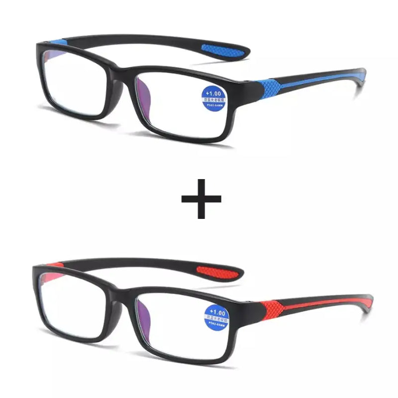 Óculos Inteligente Anti Luz Azul - Compre 01 Leve 02 Adaptável A Todos Os Graus / + Vermelho 1038