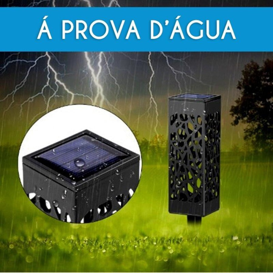 Hollow Led com Painel Solar - Super Mix Store Branco