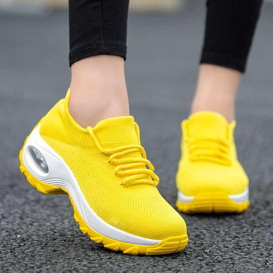 Tênis Esportivo Feminino Knit Confortável 946