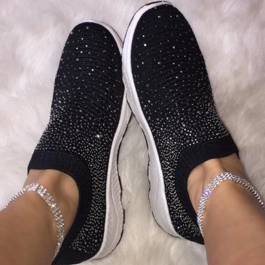 Tênis Feminino Mesh Strass 948