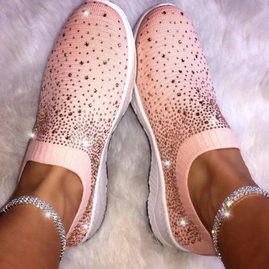 Tênis Feminino Mesh Strass 948
