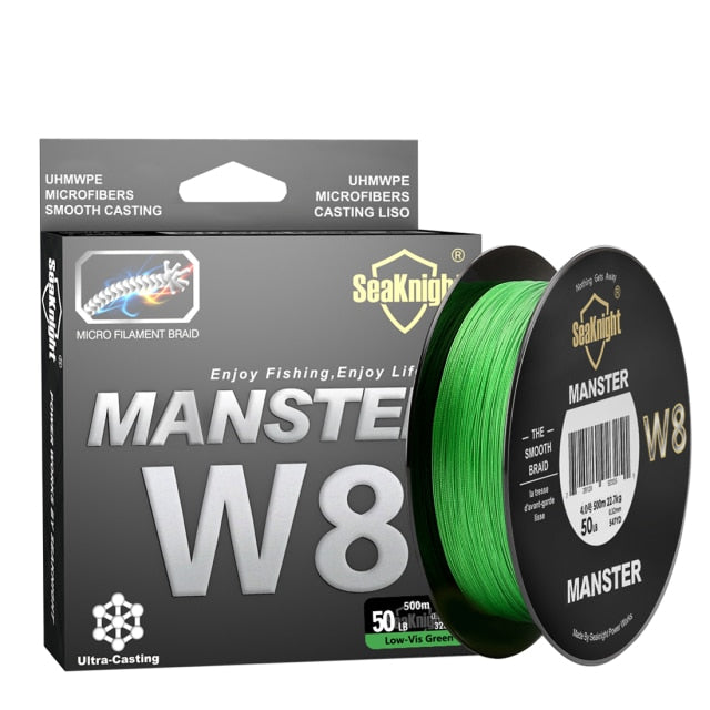 Linha de Pesca SeaKnight Brand W8 Multifilamento X8 Fios Trançados 150/300/500m  15-100LB