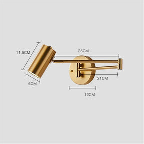 Arandela de Parede Articulada com LED e Estrutura em Metal