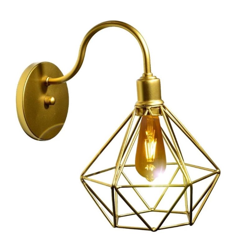 Arandela de Parede em Formato Diamante com Design Retrô Vintage