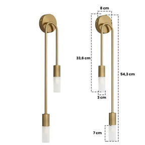 Arandela de Parede LED Pendente Dupla com Design Sofisticado