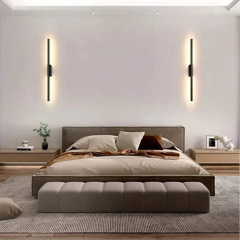 Arandela de Parede LED Preta com Design Minimalista