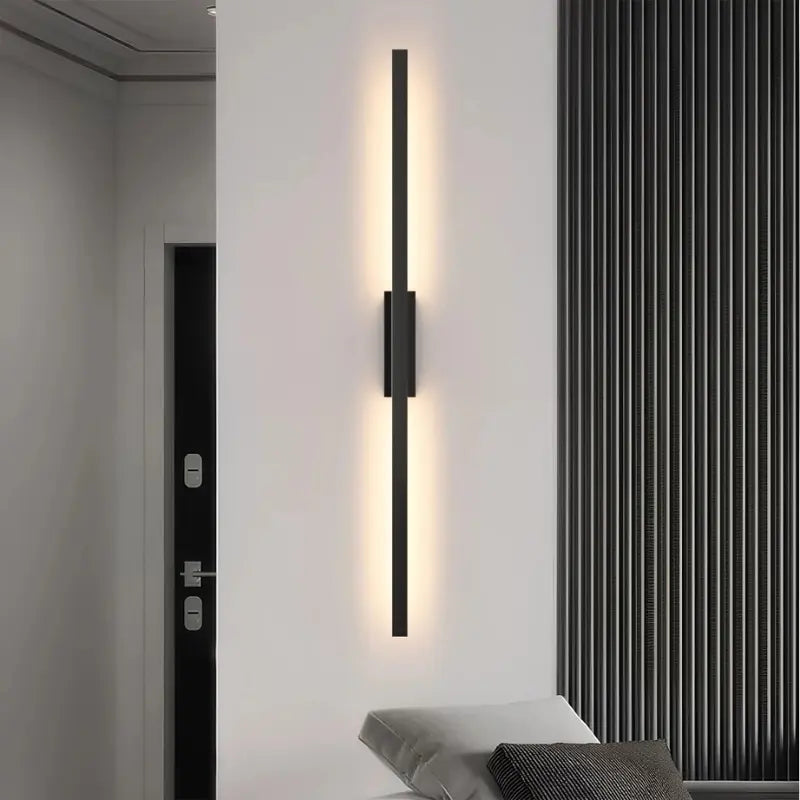 Arandela de Parede LED Preta com Design Minimalista