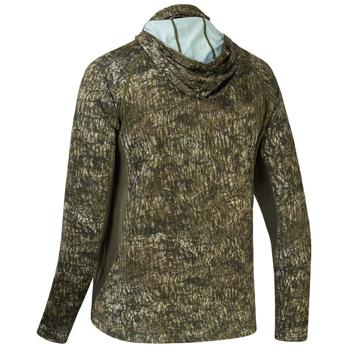 Camisa de Pesca Bassdash Camo UV50+ com Capuz e Máscara