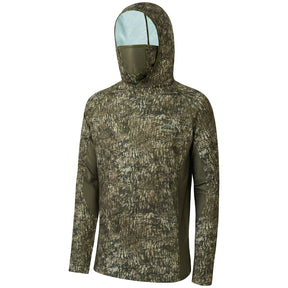 Camisa de Pesca Bassdash Camo UV50+ com Capuz e Máscara