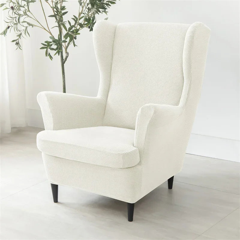 Capa de Poltrona Wingback Chair Jacquard  2 peças