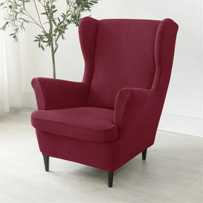 Capa de Poltrona Wingback Chair Jacquard  2 peças