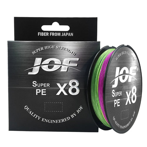 Linha de Pesca JOF Multifilamento X8 Fios Trançados 150m