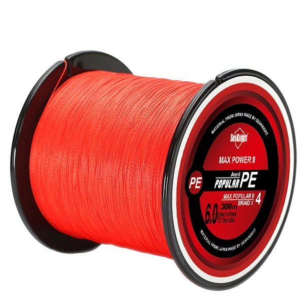 Linha de Pesca SeaKnight Multifilamento X4 Fios Trançados 300m