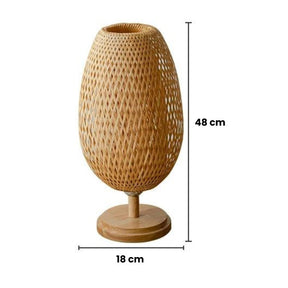 Luminária de Mesa em Rattan com Design Elegante