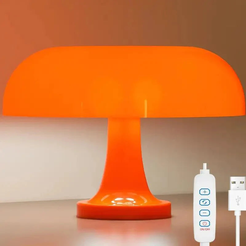 Luminária de Mesa LED com Design Moderno em Forma de Cogumelo