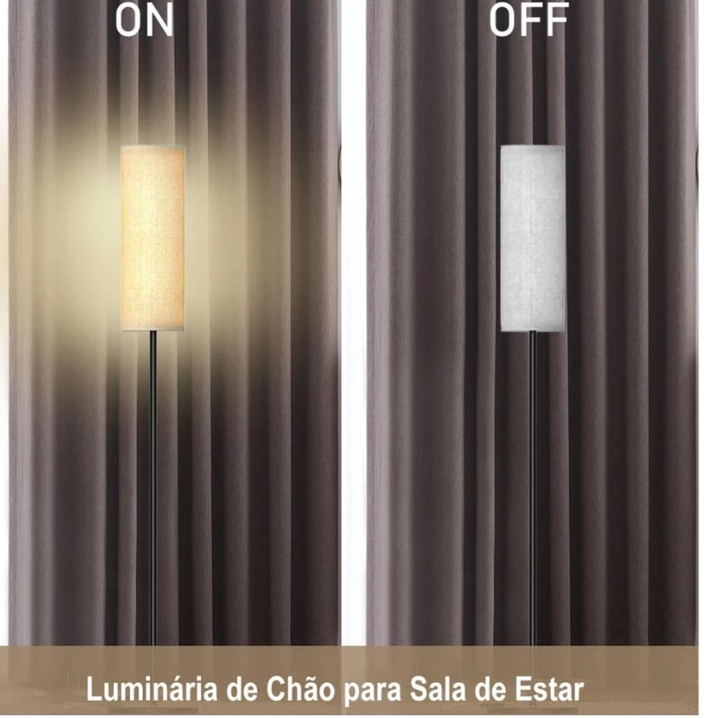 Luminária de Piso com Design Minimalista e Luz Regulável