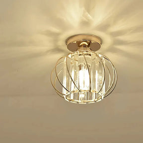 Luminária de Teto Decorativa com Cúpula de Vidro e Design Luxuoso