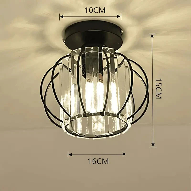 Luminária de Teto Decorativa com Cúpula de Vidro e Design Luxuoso