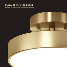 Luminária de Teto LED Redonda com Ajuste Direcional e Design Moderno