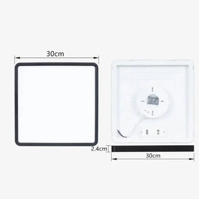 Luminária de Teto Quadrada LED com Ajuste de Intensidade via Controle Remoto