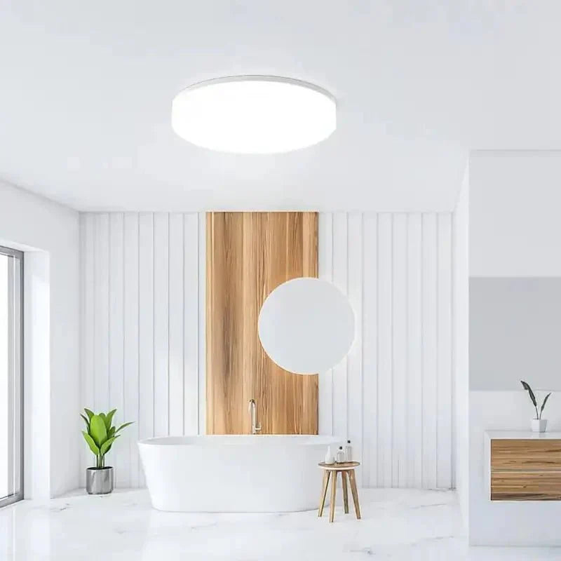 Luminária de Teto Sobrepor LED Branco com Design Minimalista