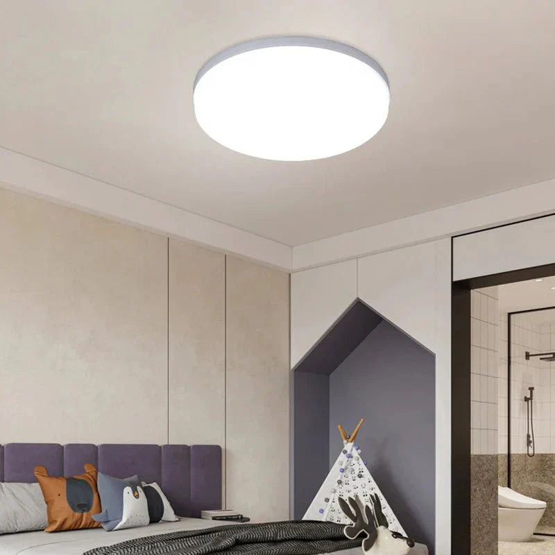 Luminária de Teto Sobrepor LED Branco com Design Minimalista