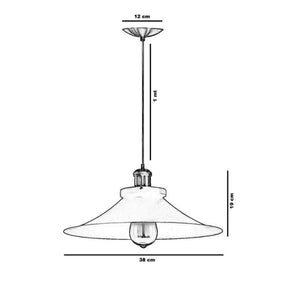 Luminária Pendente de Teto Preta com Design Industrial