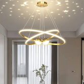 Lustre de Teto Circular Duplo em Led