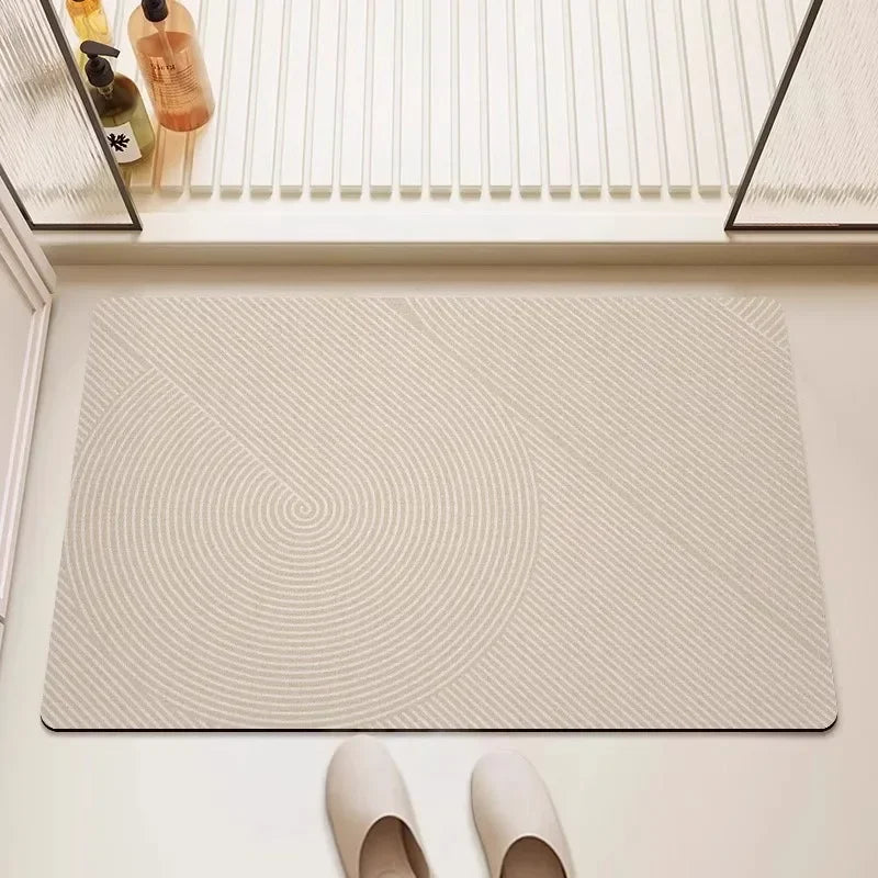Tapete de Banheiro Minimalista de Secagem Rápida e Alta Absorção